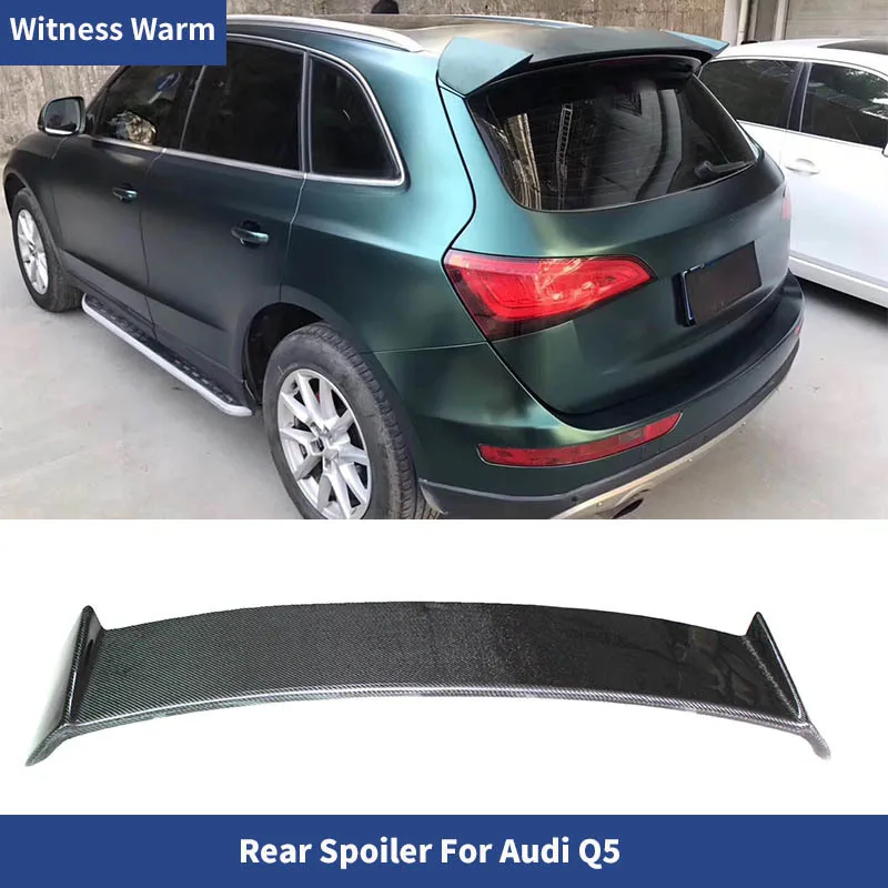 Unpainted Frp Carbon Fiber Q5 Rear Wings Trunk Lip Spoiler for Audi Q5 Rooof Wing Spoiler