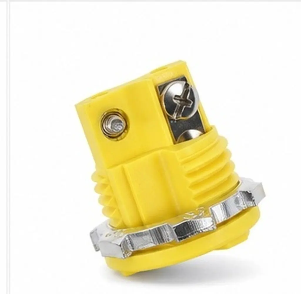Thermocouple Connector K Type Panel Mount Female Adapter Replacement Socket High Temp Yellow 220C Thermocouple Wire Male Plug