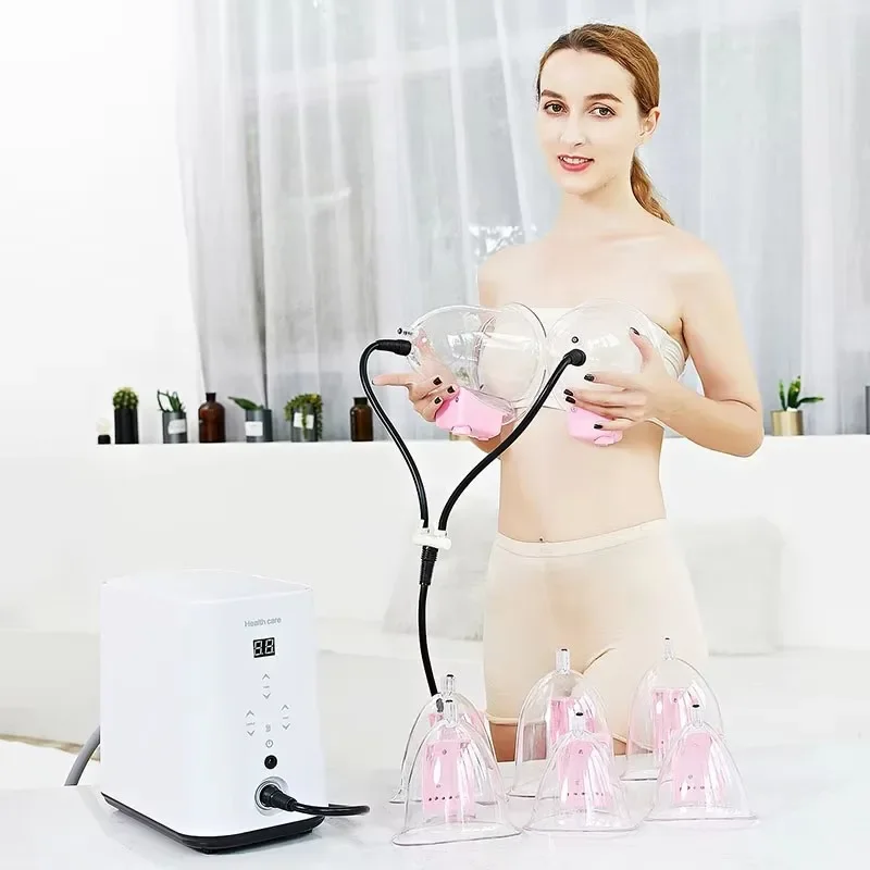 Novo vácuo massagem mama realce máquina de beleza bomba copo terapia massagem dispositivo levantamento de bunda face lifting corpo moldar