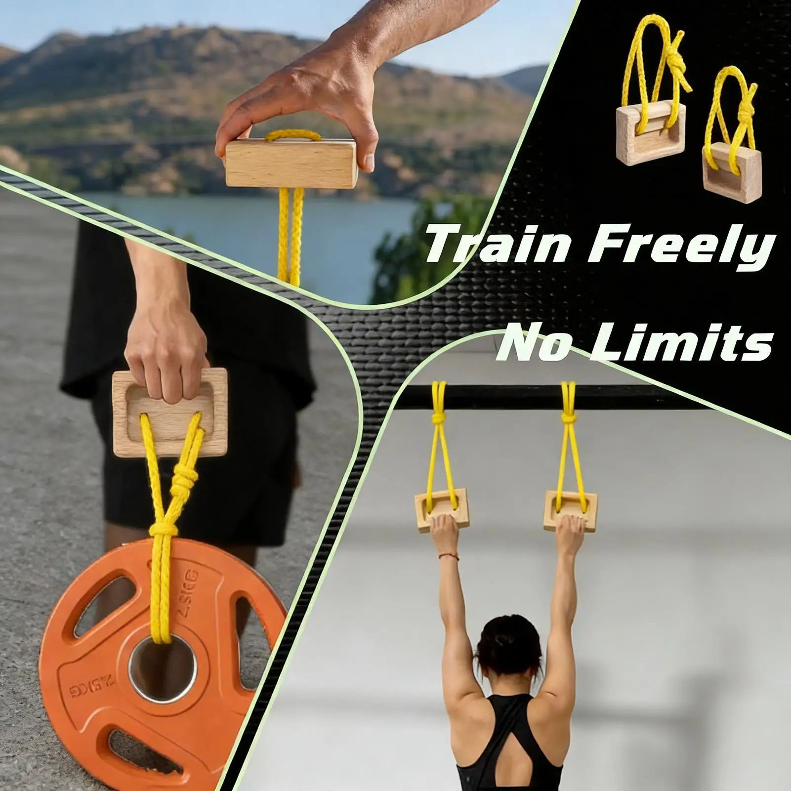 

Портативный тренажер для скалолазания Hangboard: компактный фингерборд для тренировки хвата и развития силы пальцев для домашнего спортзала и использования в помещении/на дверном проеме