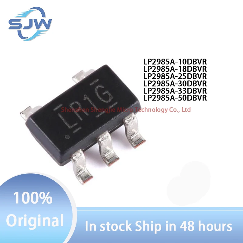 

LP2985A-10DBVR 18DBVR 25DBVR 30DBVR 33DBVR 50DBVR silk-screen LRDG LPTG LPUG LRAG LPKG LR1G SOT-23-5 Linear regulator