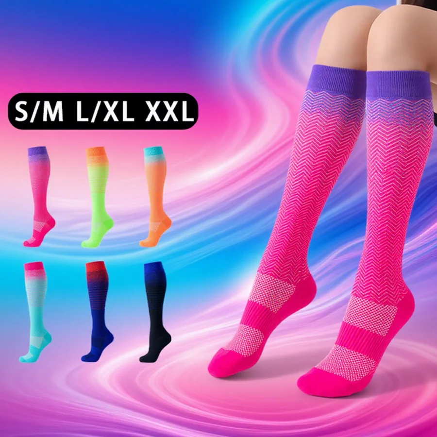 

6-пары крутых дышащих компрессионных носков для мужчин и женщин для бега, тенниса, баскетбола и спортивных носков для танцев.