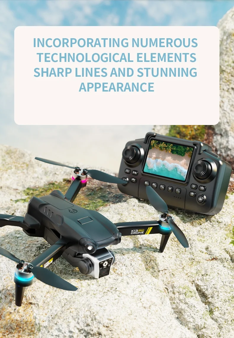 

K13MAX Drone Battery K13 MAX Brushless Screen RC Quadcopter Drone Spare Parts 3.7V 1800Mah Propeller USB Spare Accessories