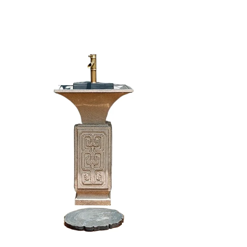 

Garden Outdoor Ornament Column Washbasin Floor-to-ceiling integrated wash basin Column basin Washbasin