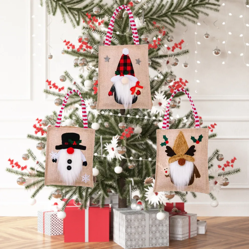 16x18 سنتيمتر عيد الميلاد كاندي حقيبة الحلي شجرة عيد الميلاد كيس الحلوى قلادة لعيد الميلاد نافيداد 2026 السنة الجديدة الهدايا تخزين أكياس ديكور المنزل
