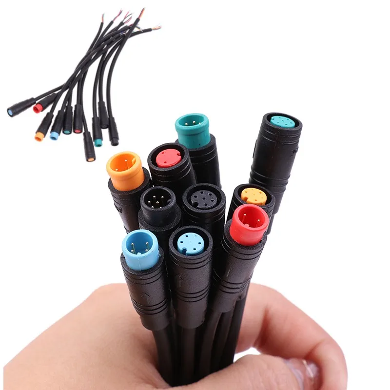 Ebike Accessories Optional Cable Waterproof Connector Display Pin Base Connector 2/3/4/5/6Pin Cable Extension Cord