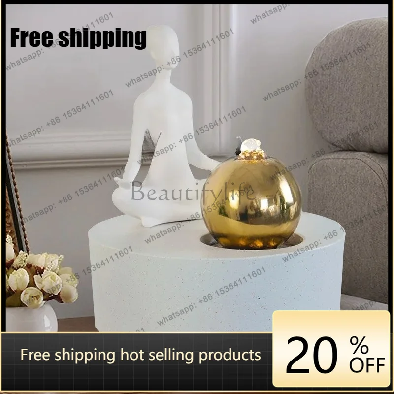 LJY  Desktop running water ornament Small running water TV cabinet Hotel indoor entrance Zen decoration Opening gift high-end