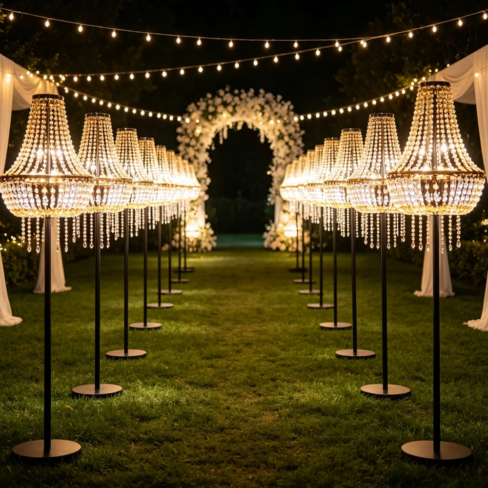 4-10pcs f30 80-120cm  Wedding Supply Party Backdrop  Led Arch Tunnel Metal Frame White Light Led Wedding Tunnel Arch Stand