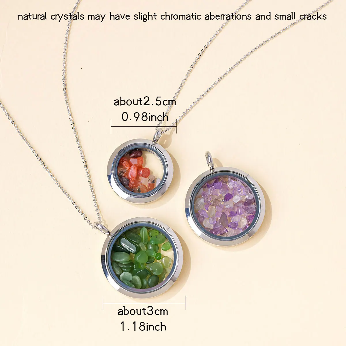 1PC Natural Gravel Crystal Gawu Box Pendant Rose Quartz Amethyst Necklace Men and Women Pendant Energy Healing Stone Gift