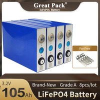 100% Full Capacity Brand New Grade A 12PCS 3.2V 50Ah Lithium Ion Battery Cell LiFePO4 Rechargeable Deep Cycle Solar Power Bank