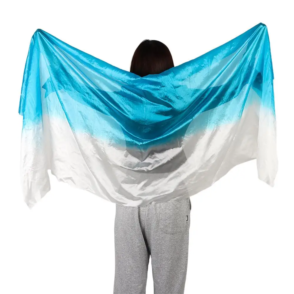 Turban Hijabs Gradient Color Belly Dance Veils Light Texture Long Latin Belly Dance Shawls Performance Shawl
