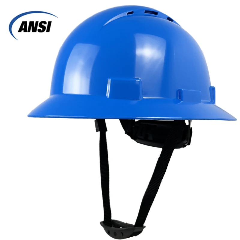 Full Brim Hard Hat for Engineer, Vent Safety Helmet, Sunshade, ANSI Work Caps, Head Protection, Industrial and Construction, New