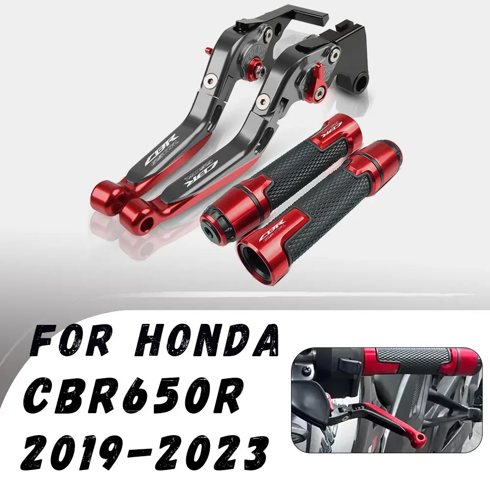 

For Honda CBR650R 2019-2023 CNC Folding Brake Clutch Lever Handbrake Handlebars Grip Handle Hand Grips Motorcycle Accessories