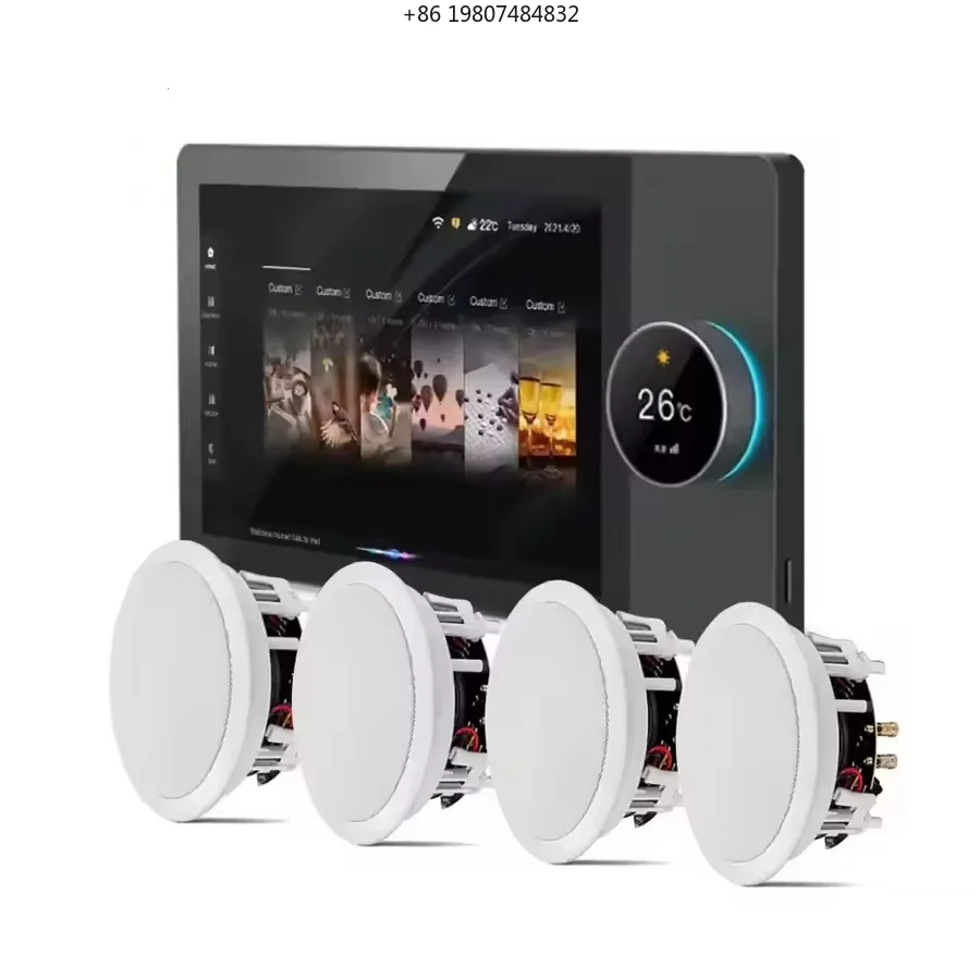 Speakers Multi-functional  8 Inch Central Control Panel With Music Background for Smart Home