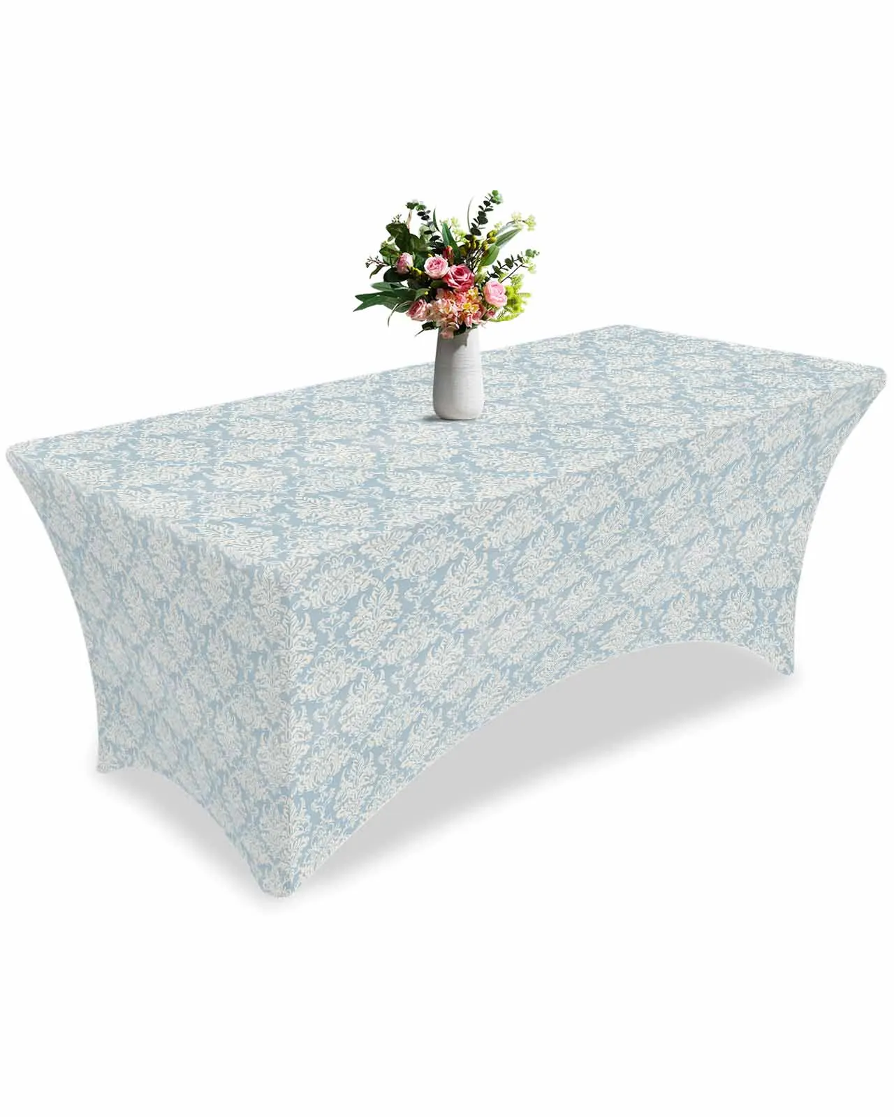 Retro Persian Pattern Floral Middle Eastern Style High Stretch Tablecloth Wedding Party Decor Table Cover Outdoor Table Cloth