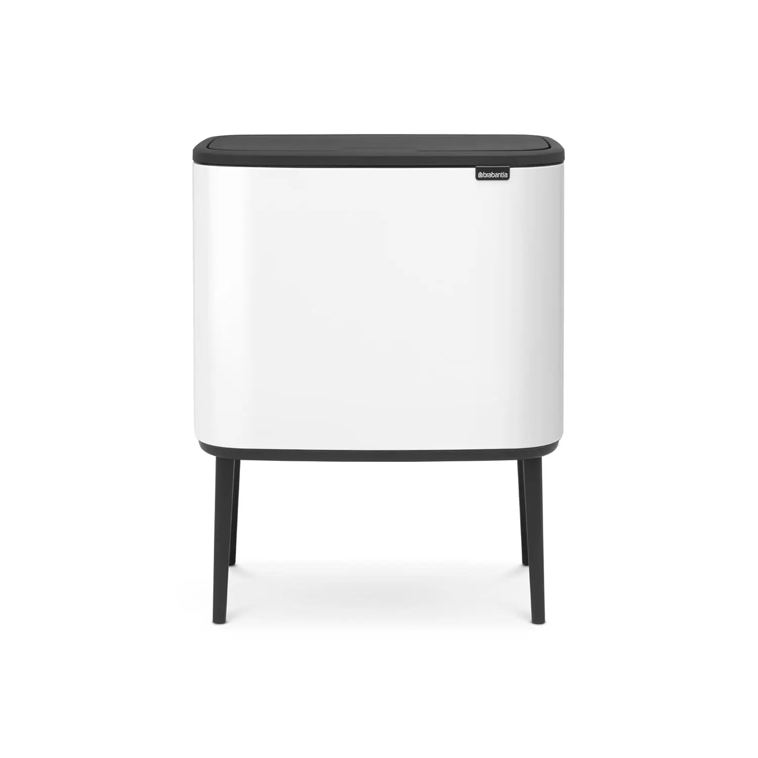 Trash Can - 1 x 9.5 Gal Inner Bucket (White) Waste/Recycling Garbage Can, Removable Compartment + Free Bags