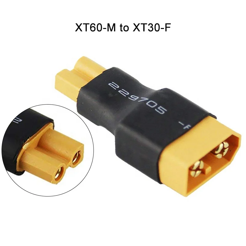 10 PCSAmass XT60 إلى XT30 ذكر موصل سالب محول الطاقة محول التوصيل ل RC الطائرة بدون طيار كوادكوبتر يبو البطارية