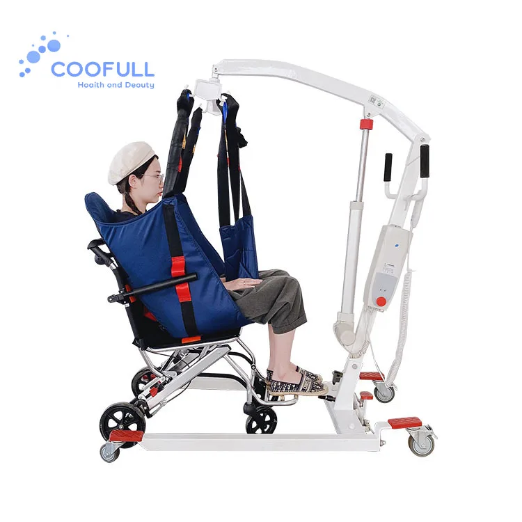 Coolfull Elderly Paralyzed Electric Lift Machine Nursing Disabled Bed Mobility Bedridden Patients Lifting Moving Device Model