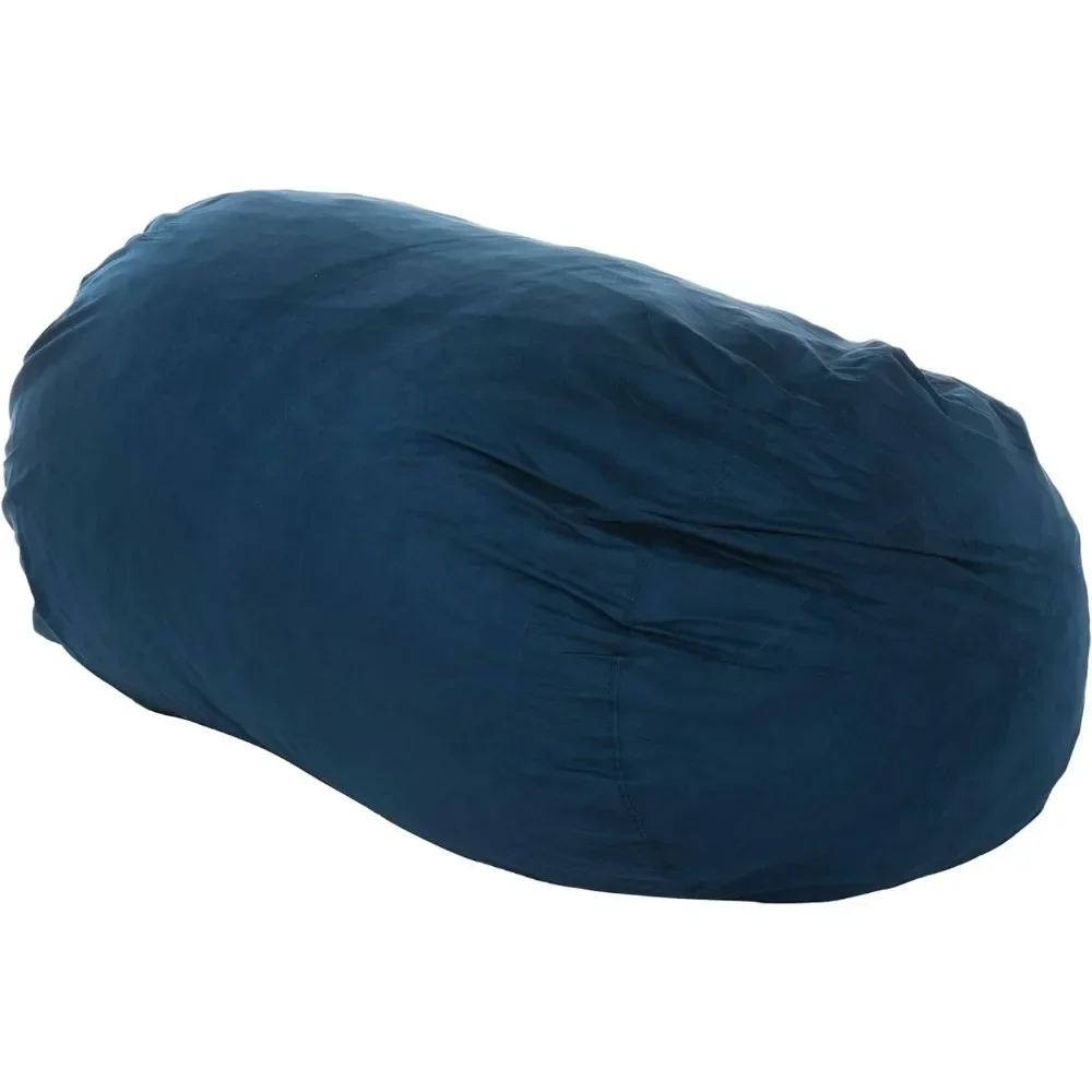 Bean bag sofa, 6-foot artificial fur ultra-fine fiber bean bag chair (blue) soft sofa