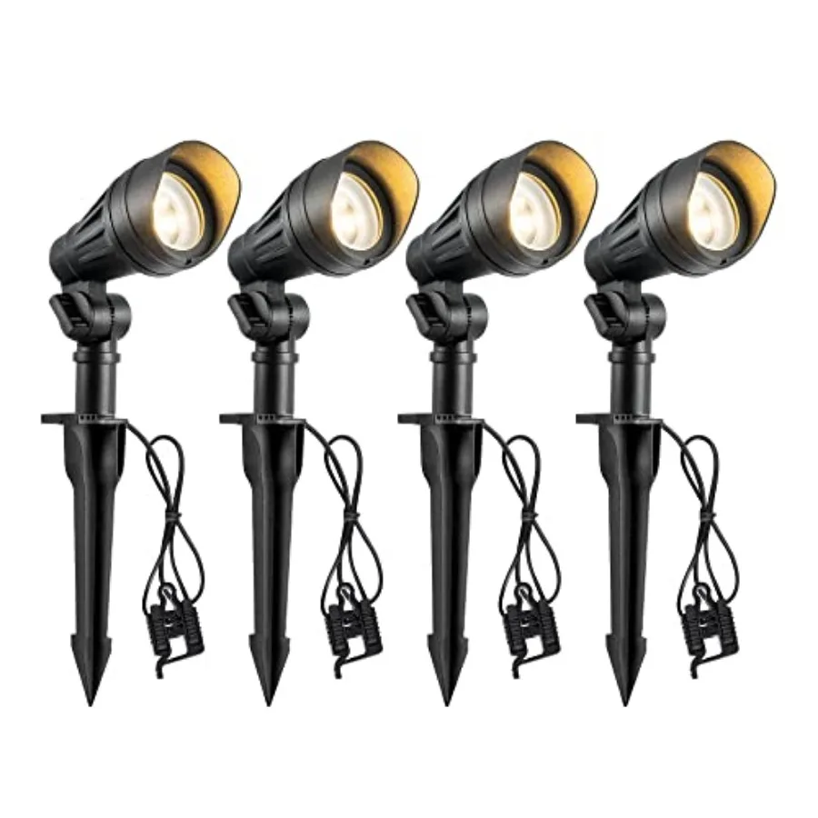 

Low Voltage LED Landscape Lights with 35° Beam Angle 3.2W 240LM 3000K Outdoor Landscape Lighting CRI 80 Waterproof SpotLights f