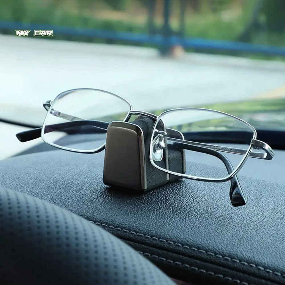 

Zinc Alloy&Leather Car Glasses Holder Universal Multifunction in-car Glasses Support Portable Simple Sunglasses Display Stand