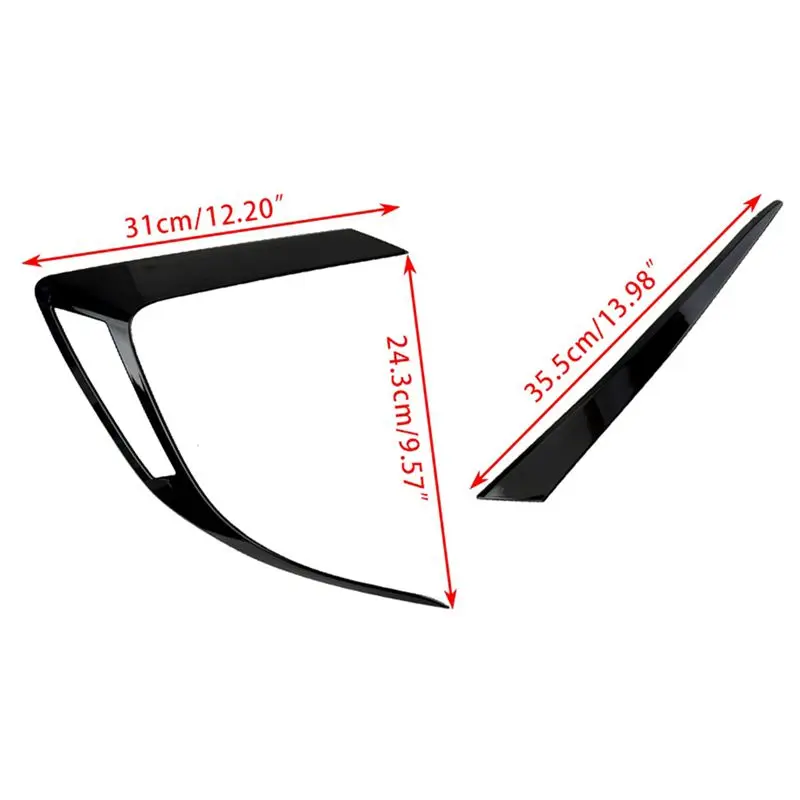#00B (bright black)4Pcs/Set Tail Rear Light Lamp Cover for Honda Civic 10Th Sedan 16-20,Automotive Parts & Accessories