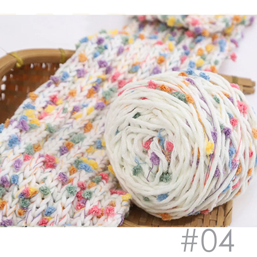 A3 50g/Roll Rainbow Beans Wool Yarn Cute Yarn Knitting Thread DIY Craft Scarf Sweater Knitted Yarn Sewing Accessories