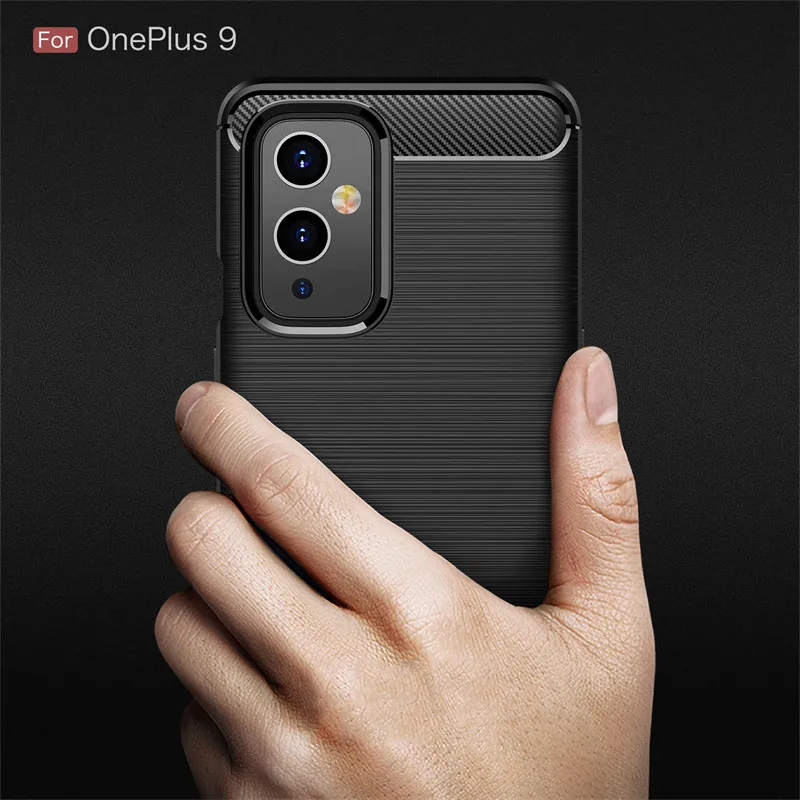 

Oneplus 9 LE2113 LE2115 Case Carbon Fiber Protection Armor Soft Silicone TPU Back Cover Phone Case for Oneplus 9 Oneplus9 LE2111