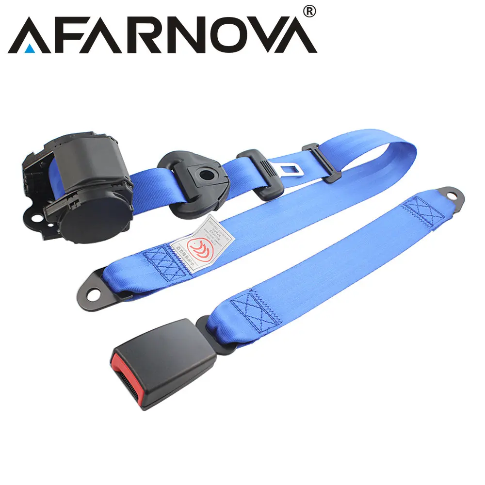 Universal 3 points Safety Belt Retractable Car Seat Belt  Adjustable Auto Lap and Shoulder Belt Red Back Beige Blue Grey