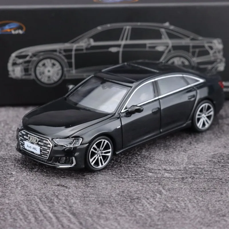 VAV 1/64 AUDI A6L Legering Motorvoertuig Speelgoed Spuitgieten Metaal Model Collectie Jongen Kerstcadeau