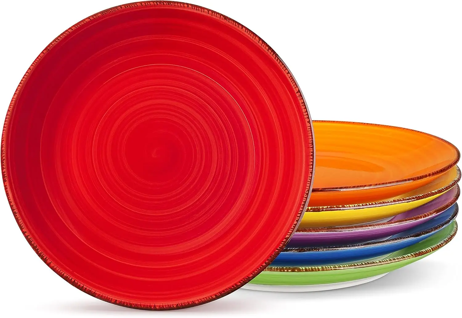 

Bonita Salad Plates, 8.5 inch Colorful Small Dinner Plates Set, Ceramic Dessert Plate Serving Dishes set of 6, Microwav