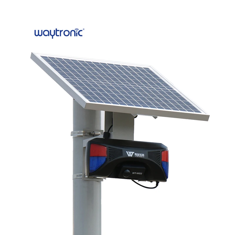 

2024 Wireless Outdoor Waterproof Solar Motion Sensor Sound Voice Speaker Infrared Sound and Light Microwave Sensor Siren Alarm