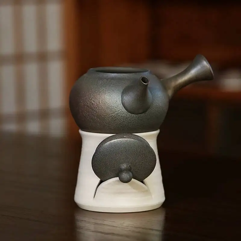 En Stock: Soporte Jiki Hecho a Mano por el Maestro Artesano Junzai, de Cerámica Tokoname Importada de Japón, para Secar Teteras y Accesorios de Té