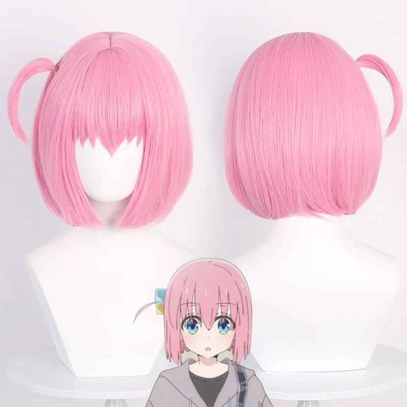 

Anime Bocchi The Rock Straight Pink Wig Young Hitori Gotoh Cosplay Wig Heat Resistant Synthetic Wigs