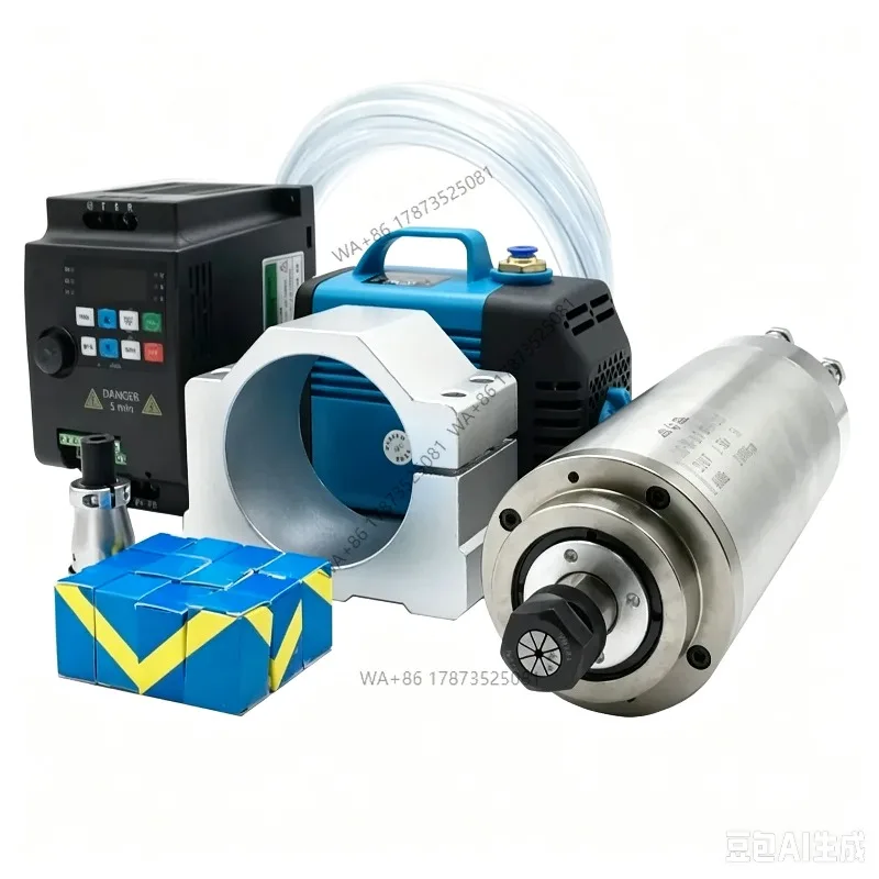 800W Water Cooled Spindle Motor Kit CNC Router Spindle Kit 220V 110V High Speed 24000Rpm ER11 For CNC Router Engrave Carved