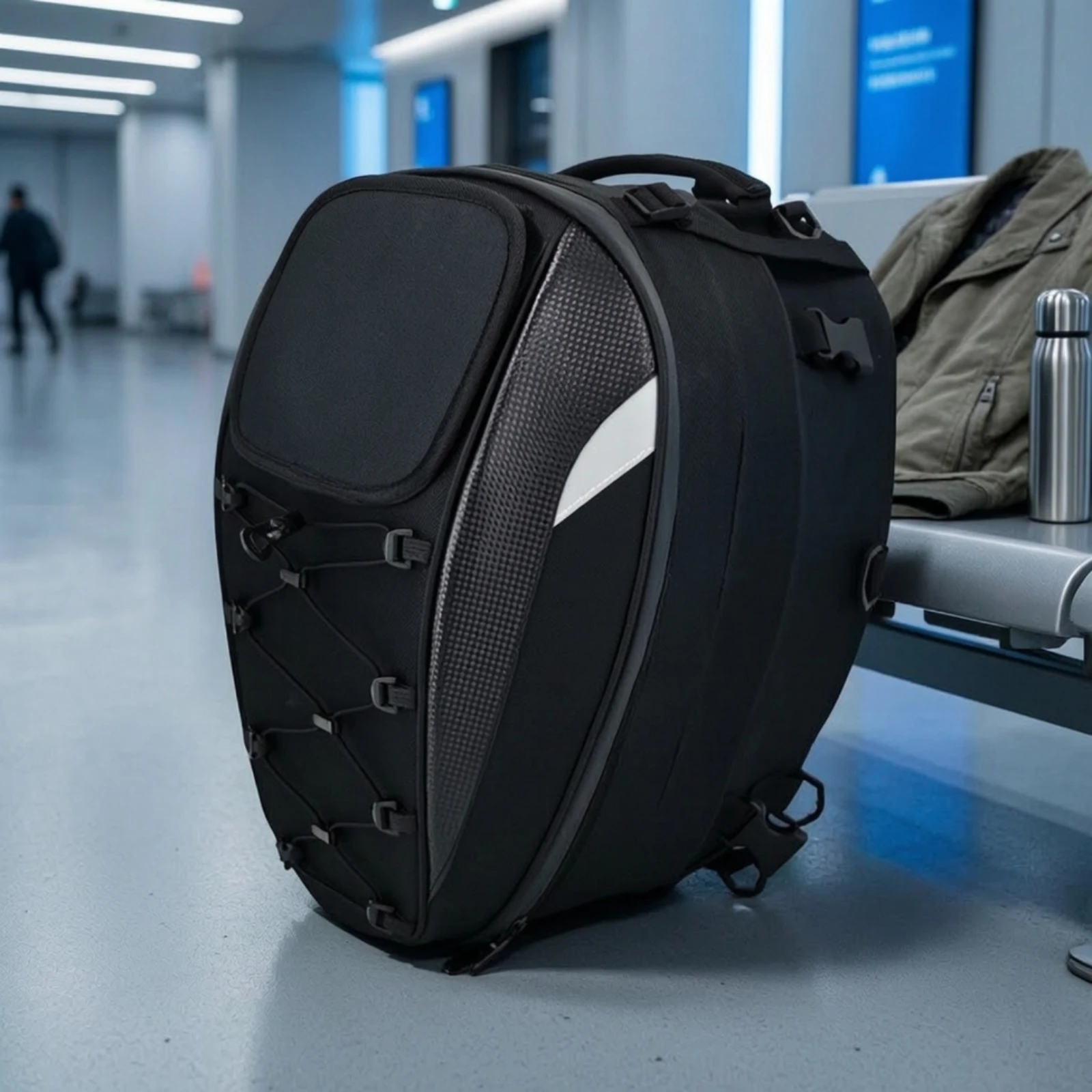 Motorcycle Tail Bag Streamlined Motorcycle Rear Seat Bag Small Long-Lasting for Commuters, Commuting, Day Rides