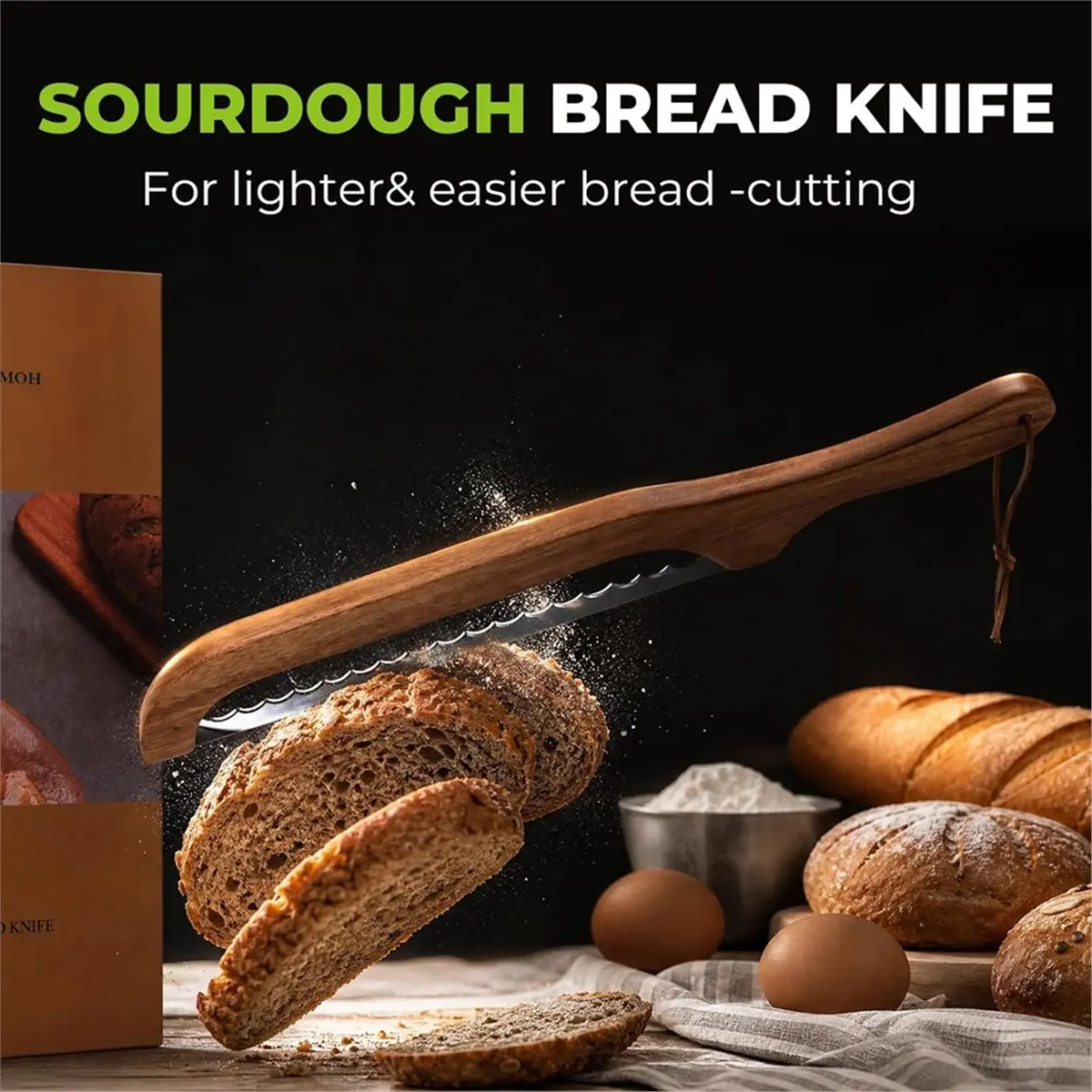 Wooden Bread Knife Saw Bread Knife Toast Saw Anti Bending Wooden Slicer Knife