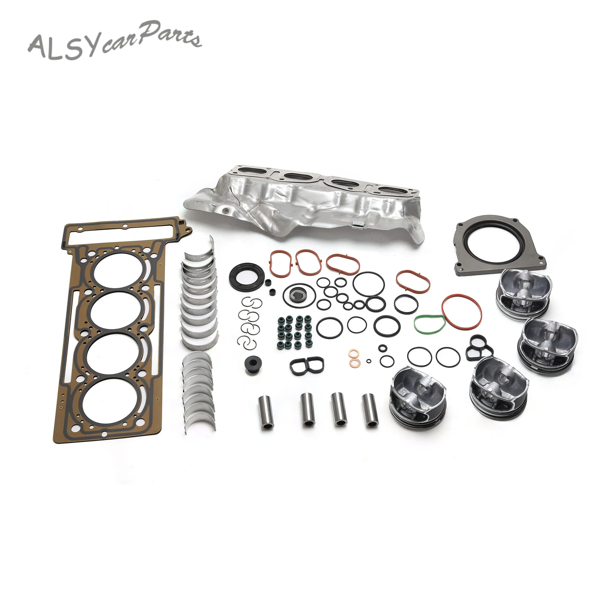 

Engine Repair Kit 2700300024 Piston Enlargement Size 0.50mm + Gasket Kit + Bearing For Benz W176 W246 W242 C117 X117 X156