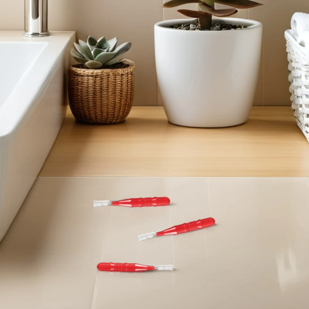 

50 Pcs Clean Interdental Brush Floss Plaque Plastic Brushes Red Doctors Toothpicks