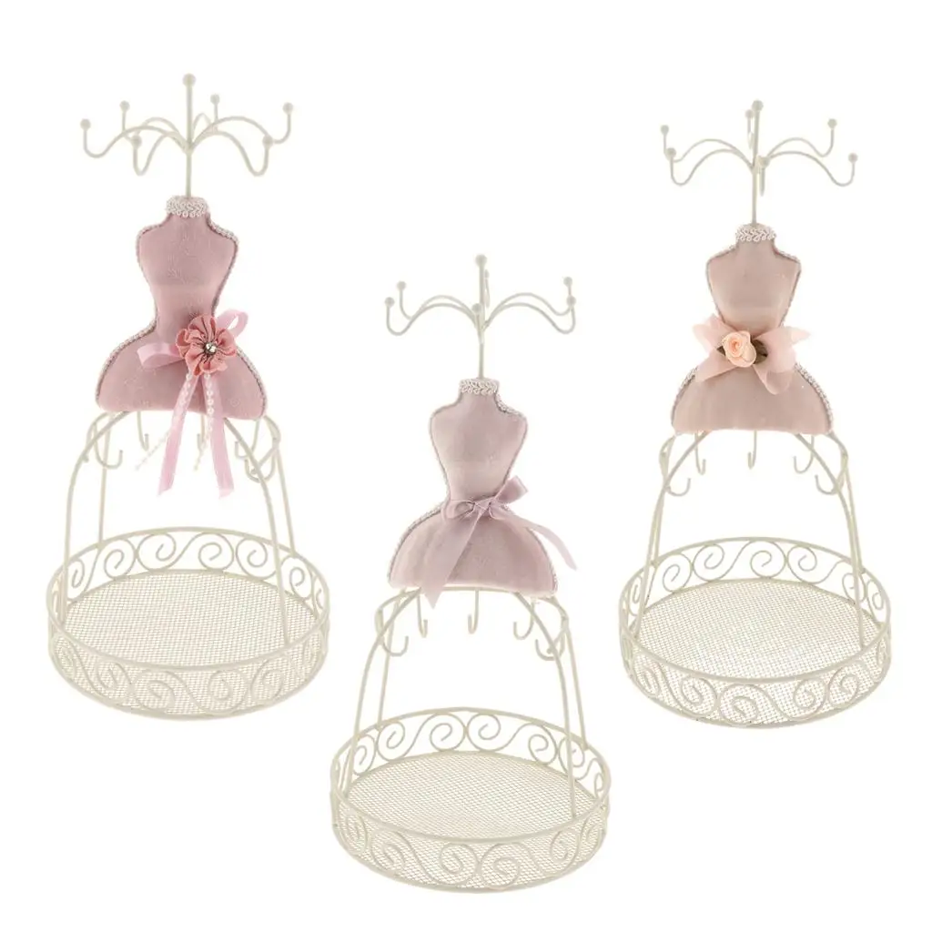 

Декоративная модель дисплея ювелирных изделий, подставка для манекена для ожерелья, колец, серег, браслета, органайзера и полки для хранения