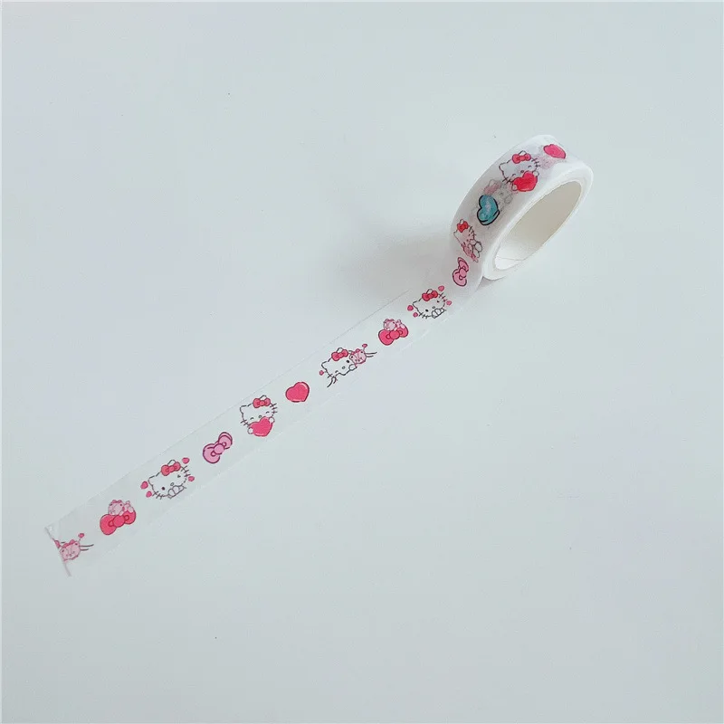 25pcs/lot 15mm*5M Sanrio Kitty Cinnamoroll Washi Tape Kuromi Stickers Scrapbooking Diary Adhesive Masking Tape Stationery Gift