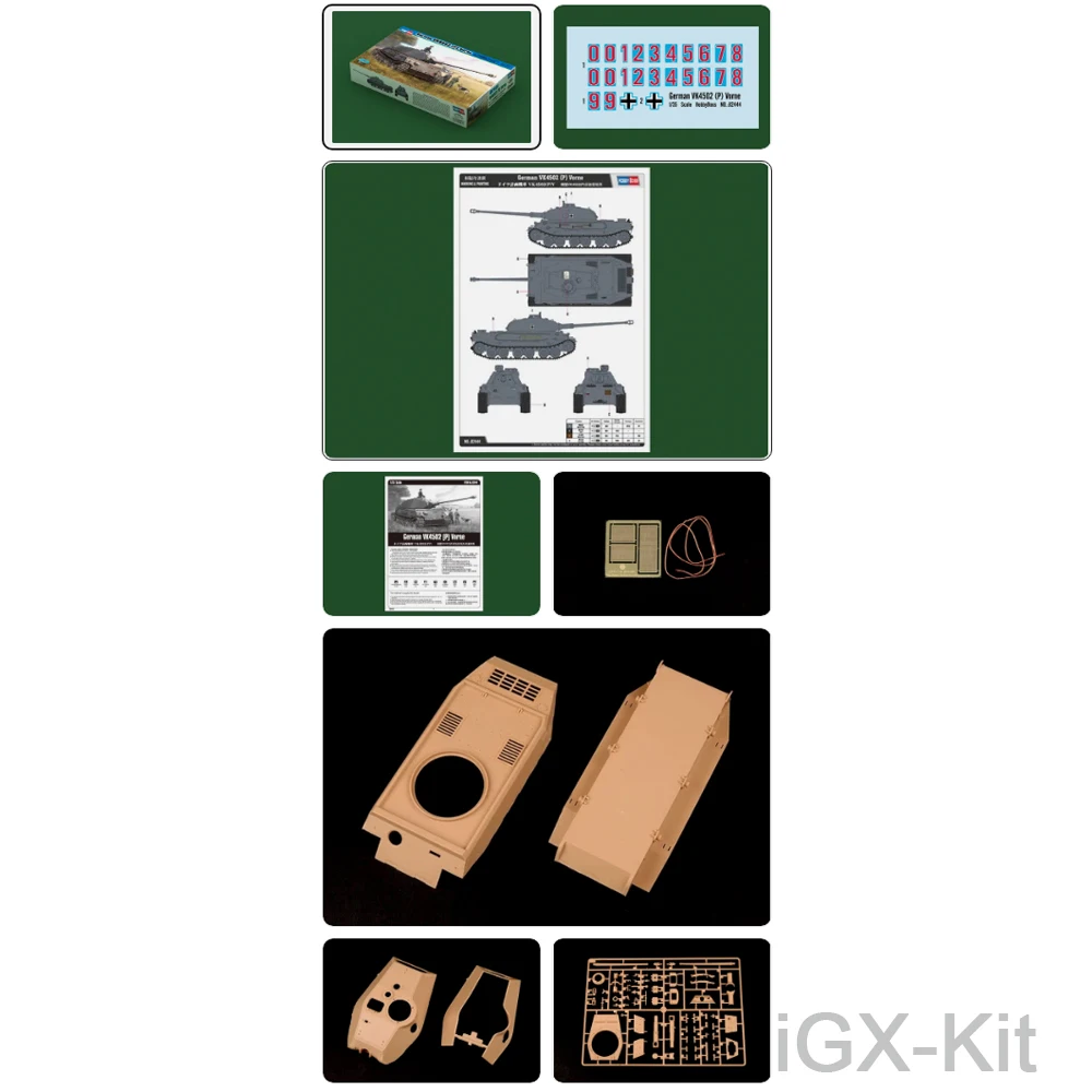 

Hobbyboss 82444 1:35 Scale German VK4502 P Vorne Tank Vehicle Plastic Assembly Model Building Kit
