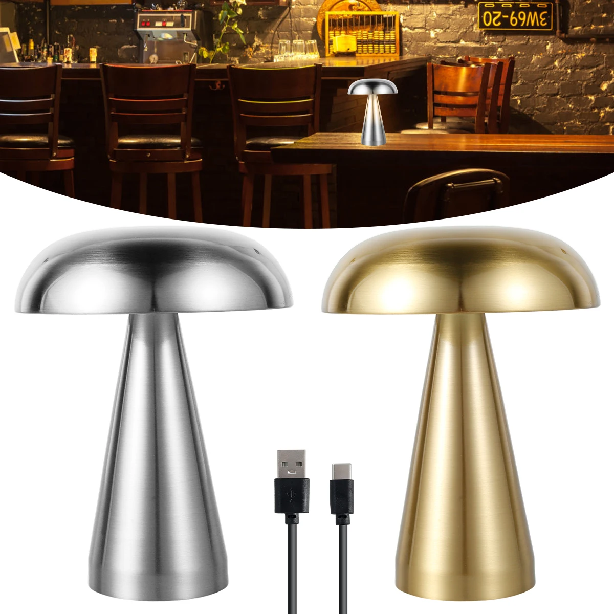 Retro Bar Table Lamp Lampara De Noche Dormitor Abajur Room Decor Decoration Chambre Desk Bedroom Coffee Luces Led Night Light