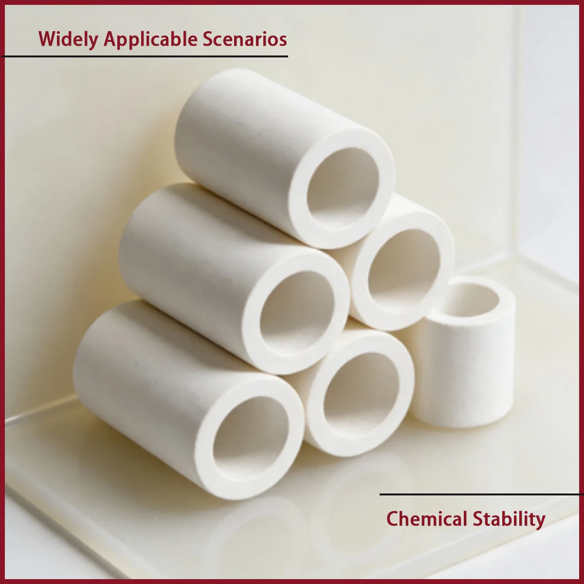 Inner Diameter 1-9mm Alumina Ceramic Short Tube Is Used for Chemical Filtration, Metallurgical Diversion, Etc