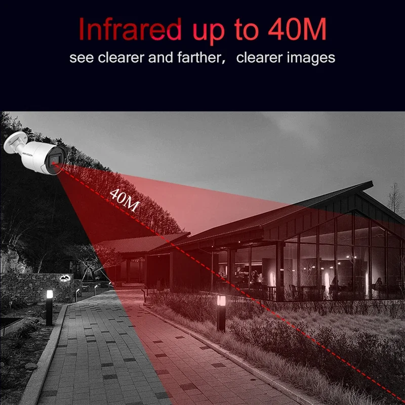 Hikvision 8MP IP Camera DS-2CD2086G2-IU 4K Bullet PoE Human Vehicle Classification Built-In Mic SD Card Slot H265+ IP67