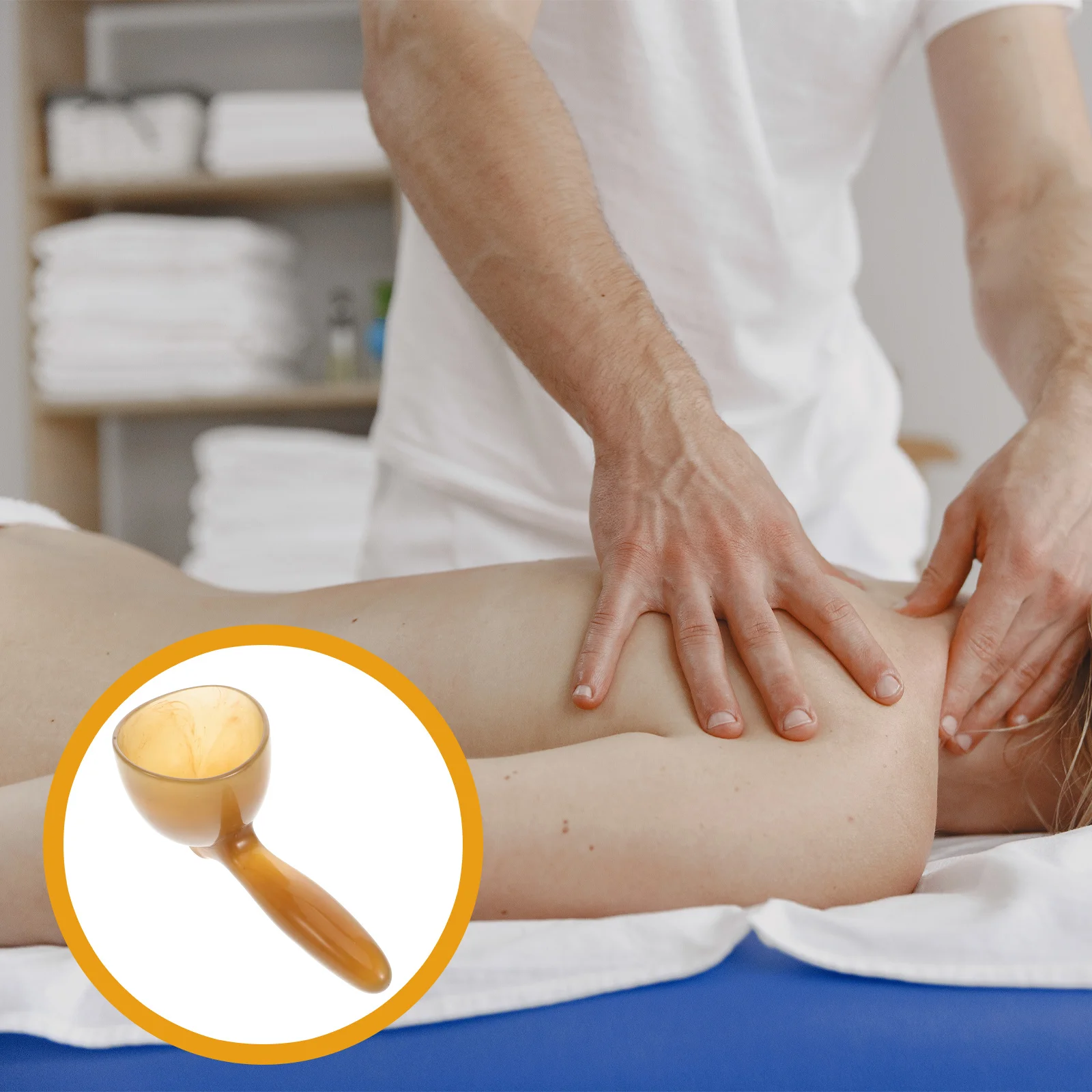 

Gua Sha Scraping Massage Tool for Skin and Muscles Ergonomic Handheld Resin Massager for Back Neck Relief Professional Therapy