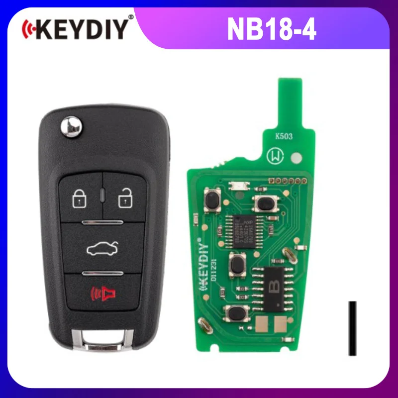 KEYDIY KD NB18-4 Universal Flip Remote Key 4 Buttons Compatible with Chevrolet Type