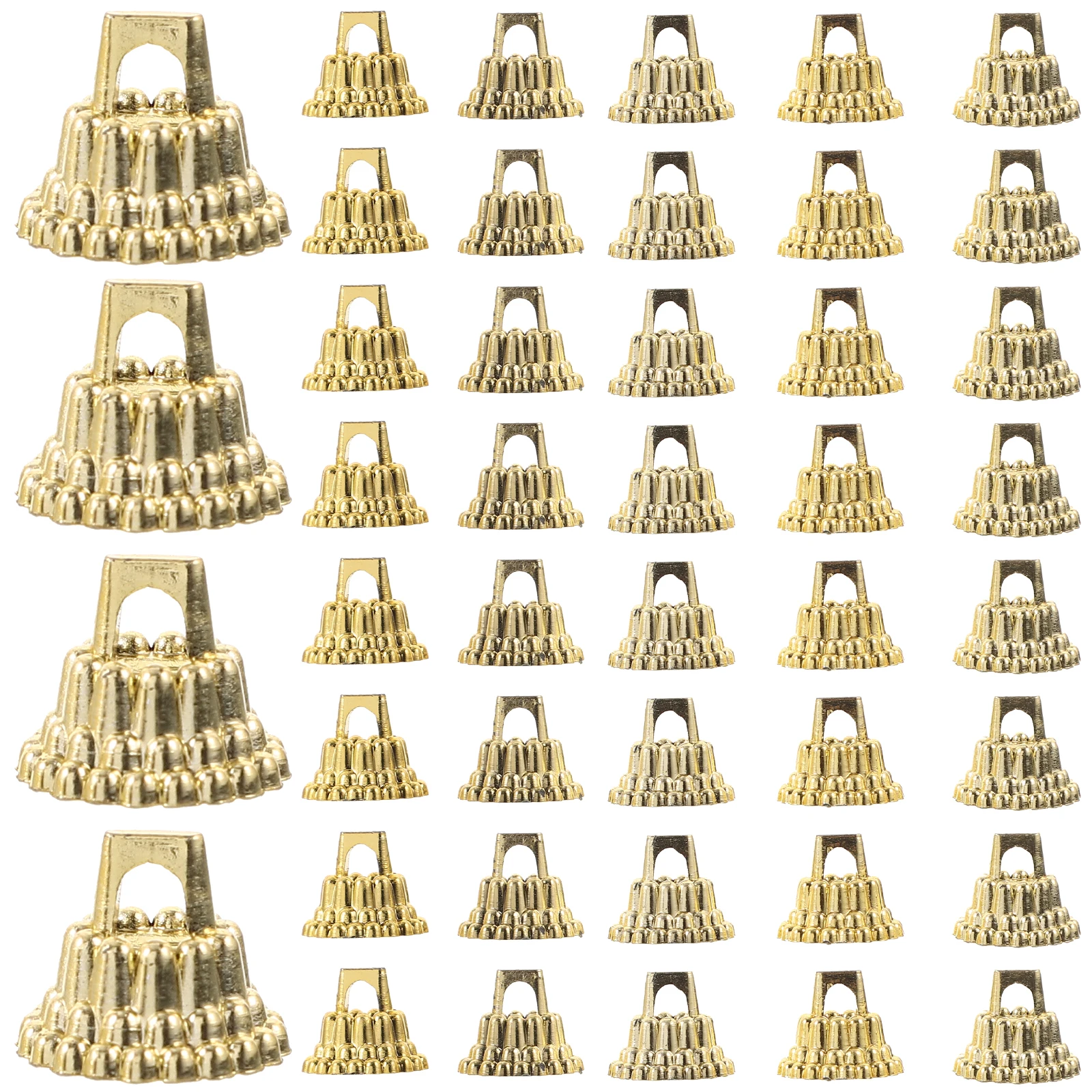 

1 set Christmas Ball Cap Accessories Mini Caps for 1.3cm DIY Pendant Covers Handmade Ornament Parts