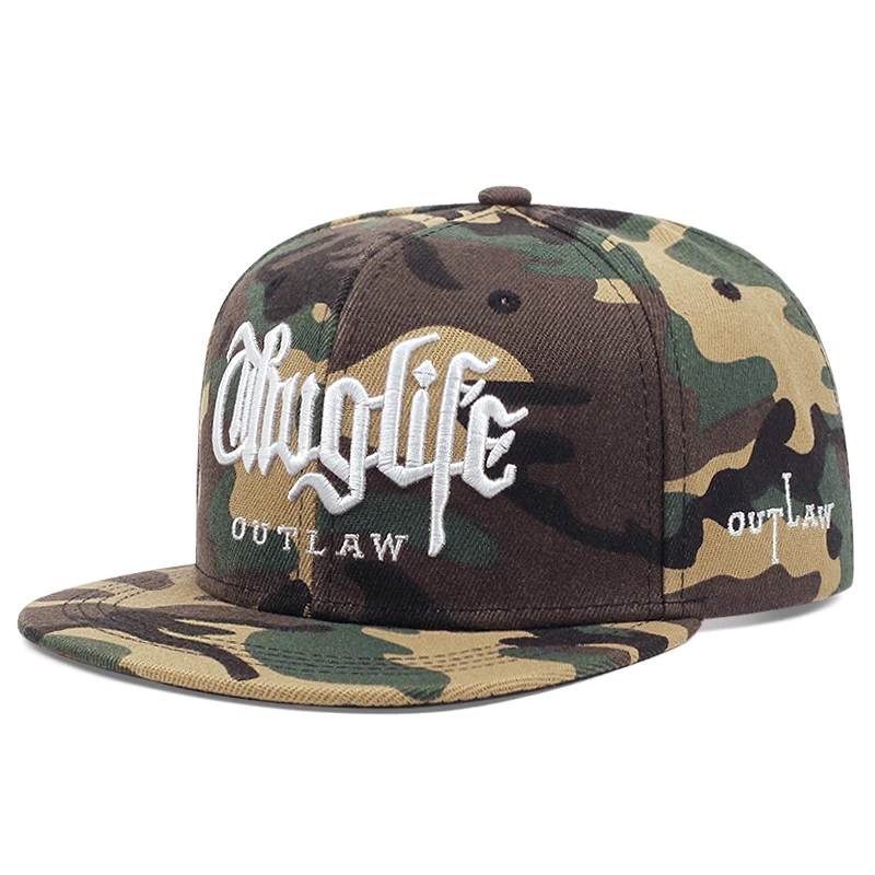 ﻿ Camouflage Embroidered Baseball Hat Snapback Caps Hip-hop Hats Outdoor Adjustable Unisex Sunshade Cowboy Sunscreen Hat