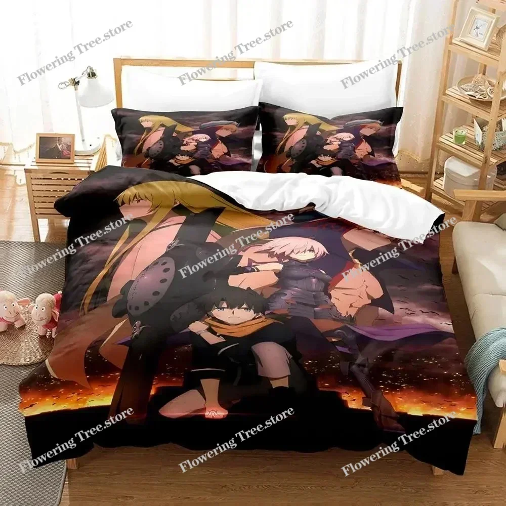 Anime Fate Grand Order Bedding Set Duvet Cover Bed Set Quilt Cover Pillowcase Comforter king Queen Size Boys Adult Bedding Set51